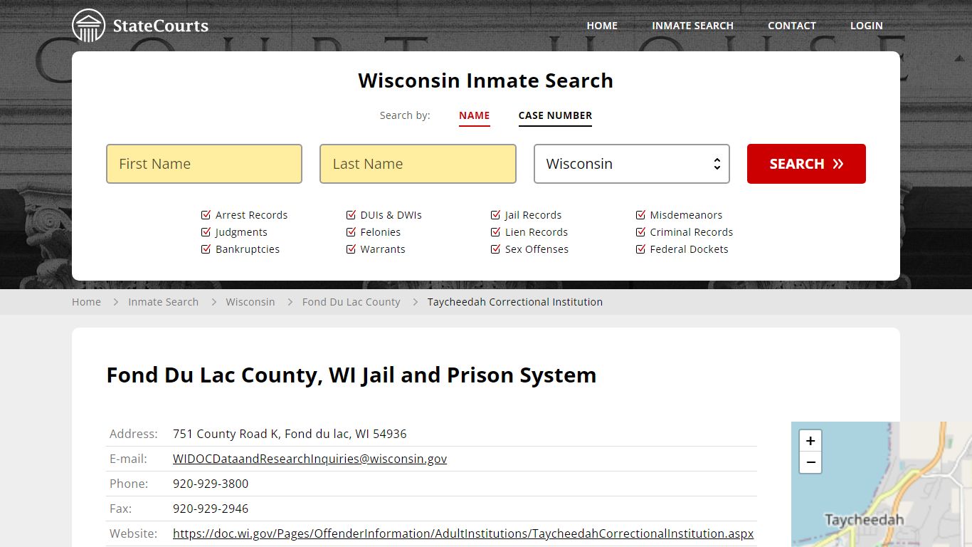 Taycheedah Correctional Institution Inmate Records Search, Wisconsin ...